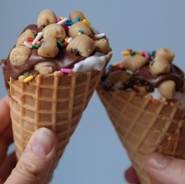 Cookie Dough Nutella Cones