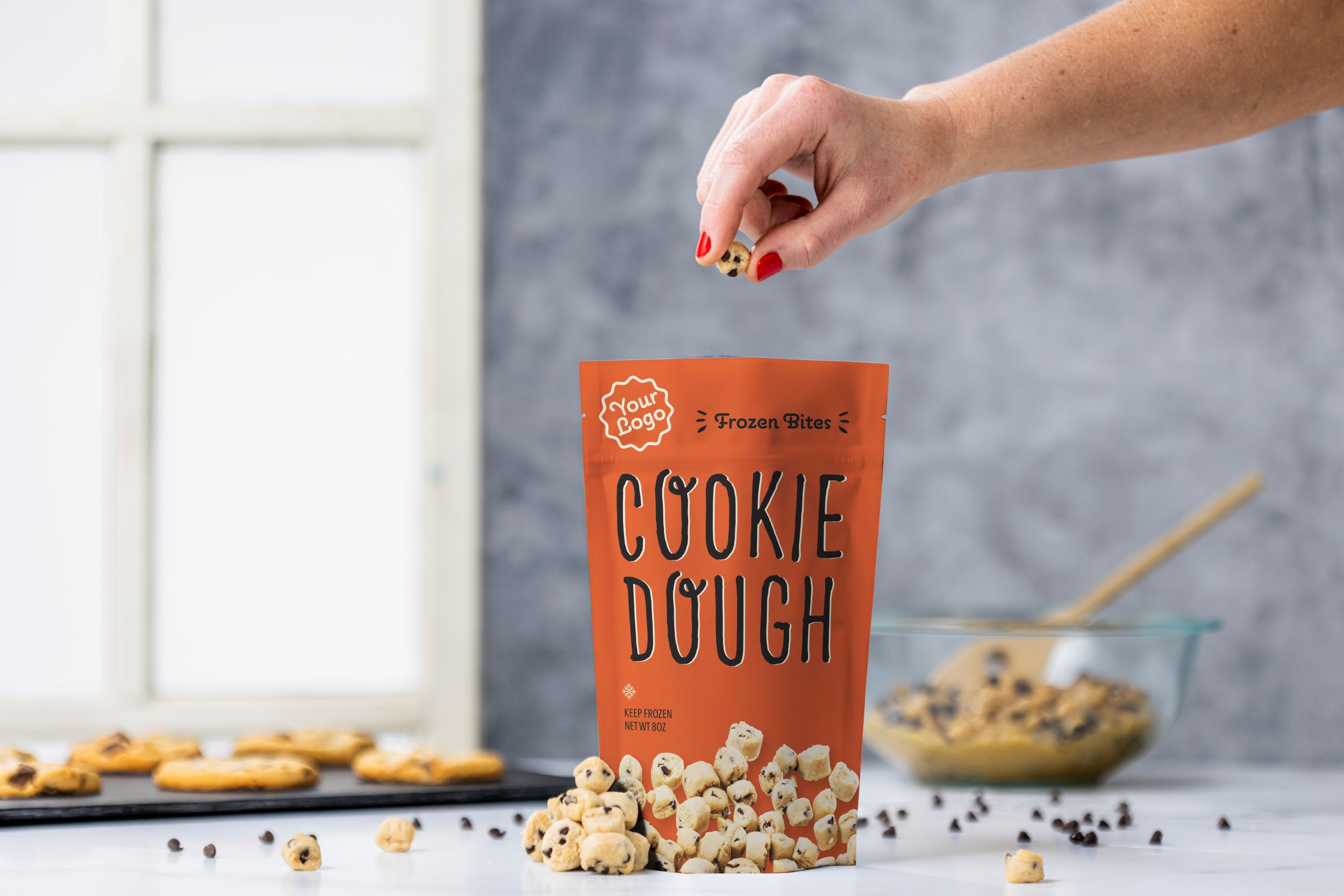 cookie dough pouching