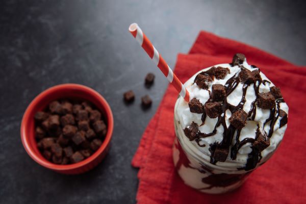 Brownie Inclusions in a Milkshake