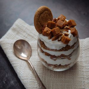 Pumpkin Cake Inclusions in a dessert