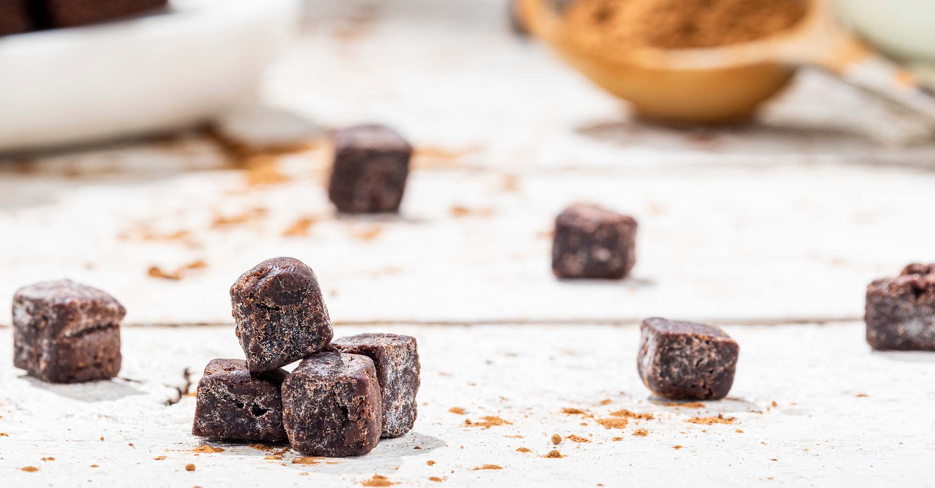 baked brownies up close